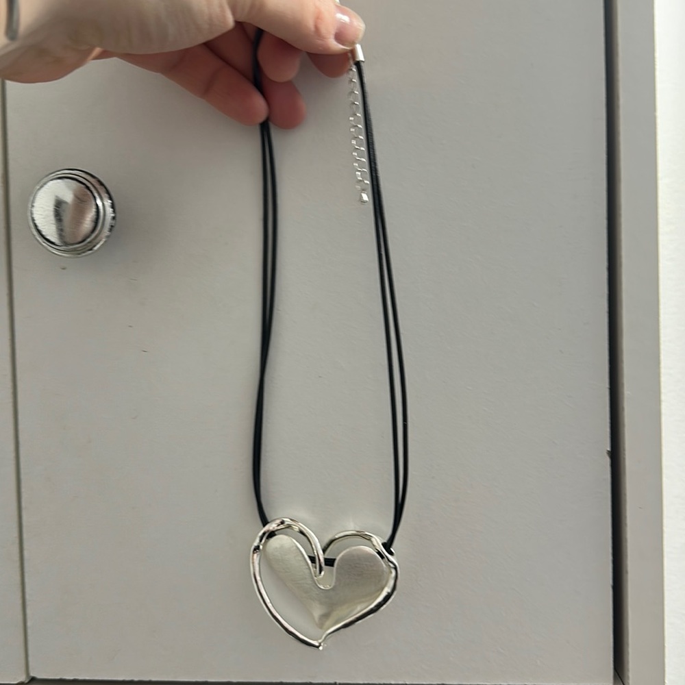 Silver heart necklace